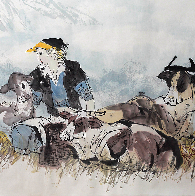 于志学 春风颂 2009 68ｘ136  IMG_0536_副本.png