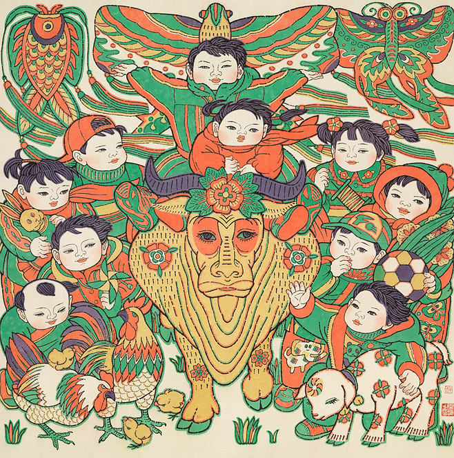 春牛图《1977-120×120_副本.jpg